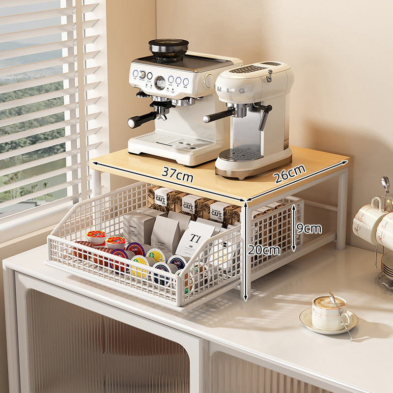 Modern Microwave Shelf Modern Microwave Shelf with Drawer from Mish Mash Market