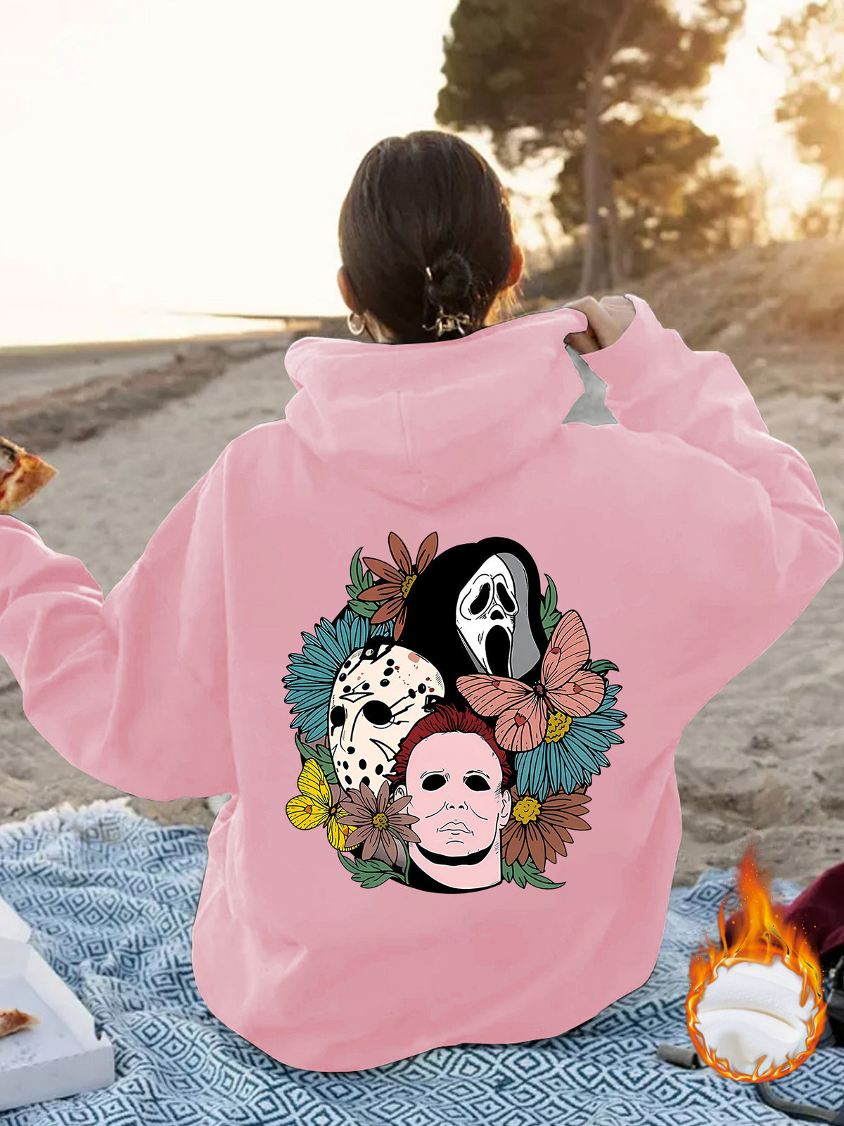 Women's Halloween Horror Movie Graphic Oversized Hoodie from Mish Mash Market