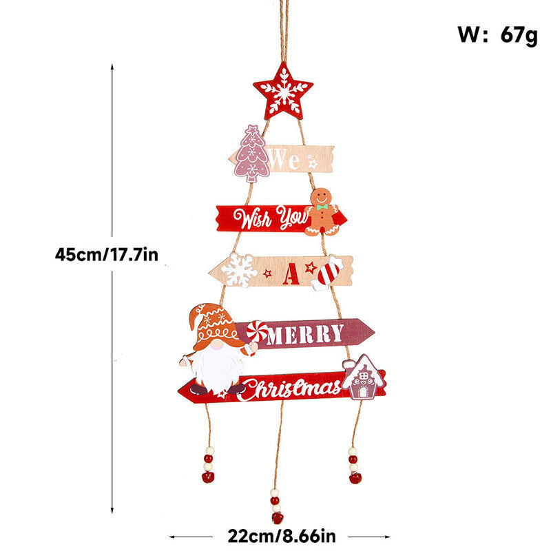 Handcrafted Wooden Folding Christmas Tree Wall Hanging Ornament from Mish Mash Market