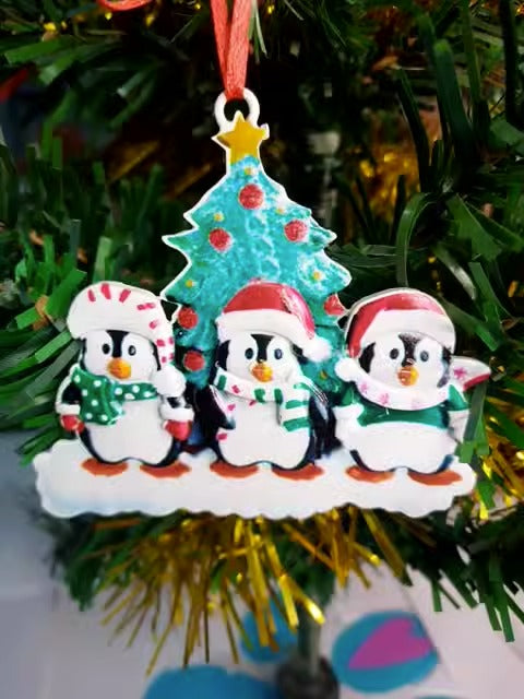 Penguin Family Christmas Ornament