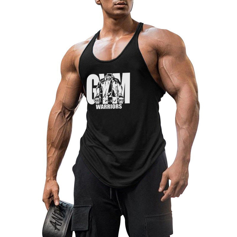 Men's Deep Cut Stringer Gym Tank Top - Cotton Bodybuilding Fitness Vest from Mish Mash Market