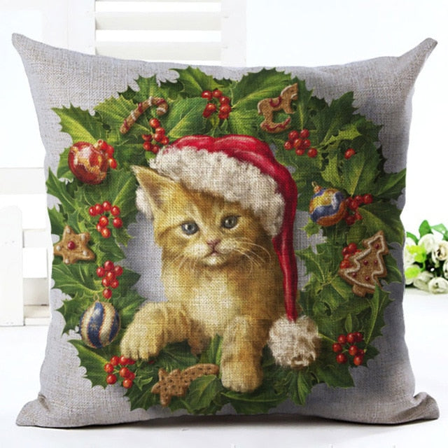 Christmas Linen Throw Pillow Cover from Mish Mash Market