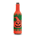 Halloween Knitted Wine Bottle Cover – Pumpkin, Skull, & Spider Table Decor from Mish Mash Market