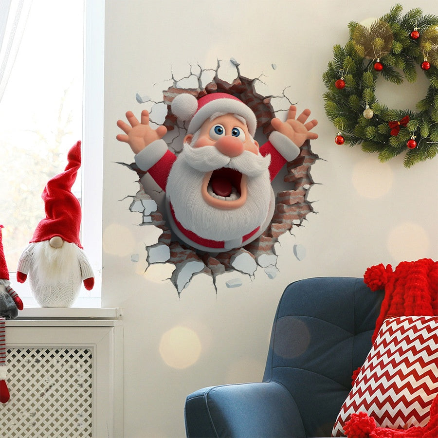Cartoon Santa Claus Wall Sticker