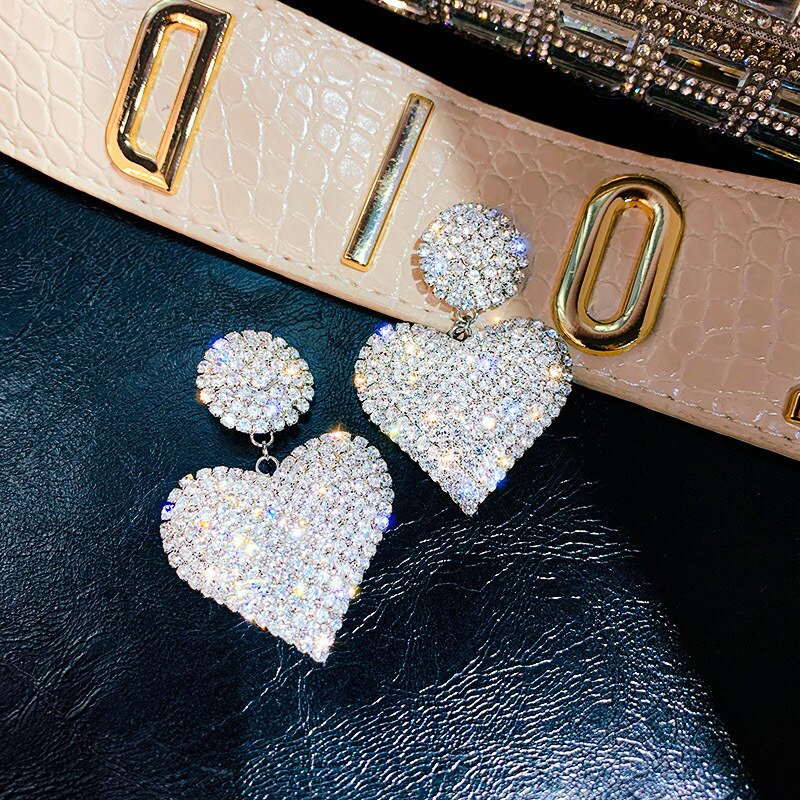 Love Earrings Rhinestone Claw Chain from Mish Mash Market