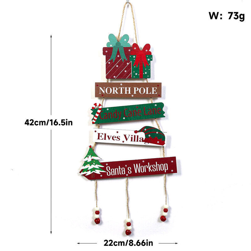 Handcrafted Wooden Folding Christmas Tree Wall Hanging Ornament from Mish Mash Market