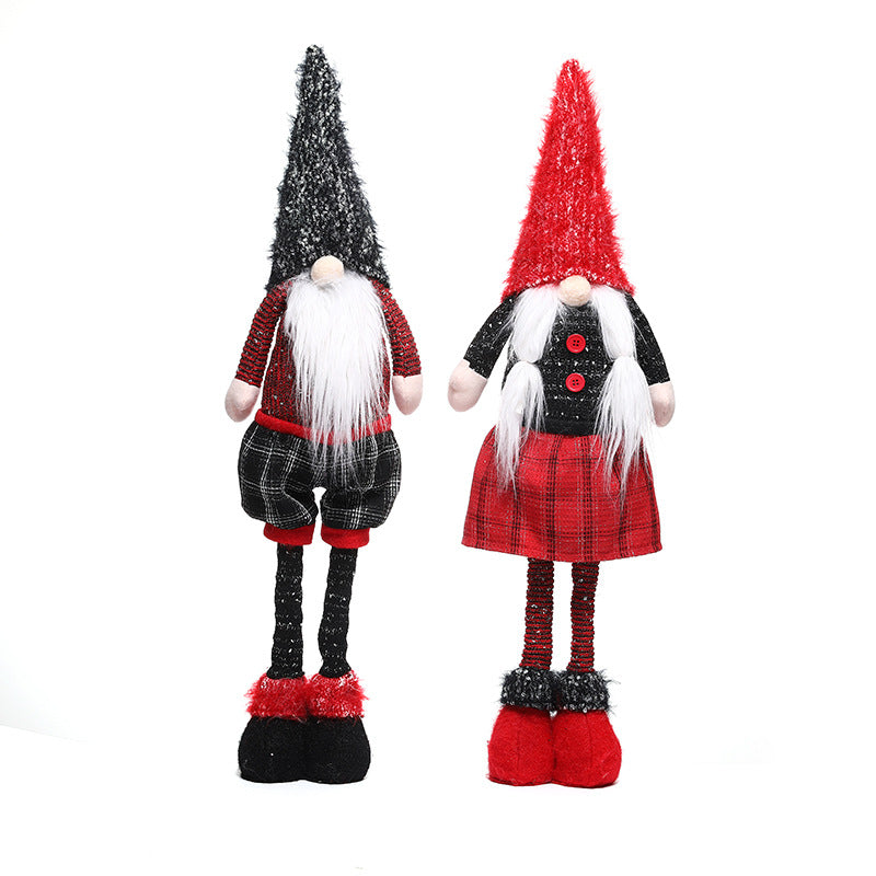 Retractable Christmas Plush Standing Gnome