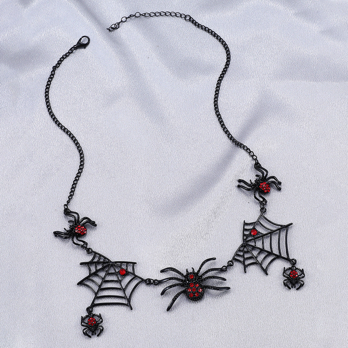 Halloween Spider Web Collarbone Necklace Gothic Dark Style Pendant from Mish Mash Market