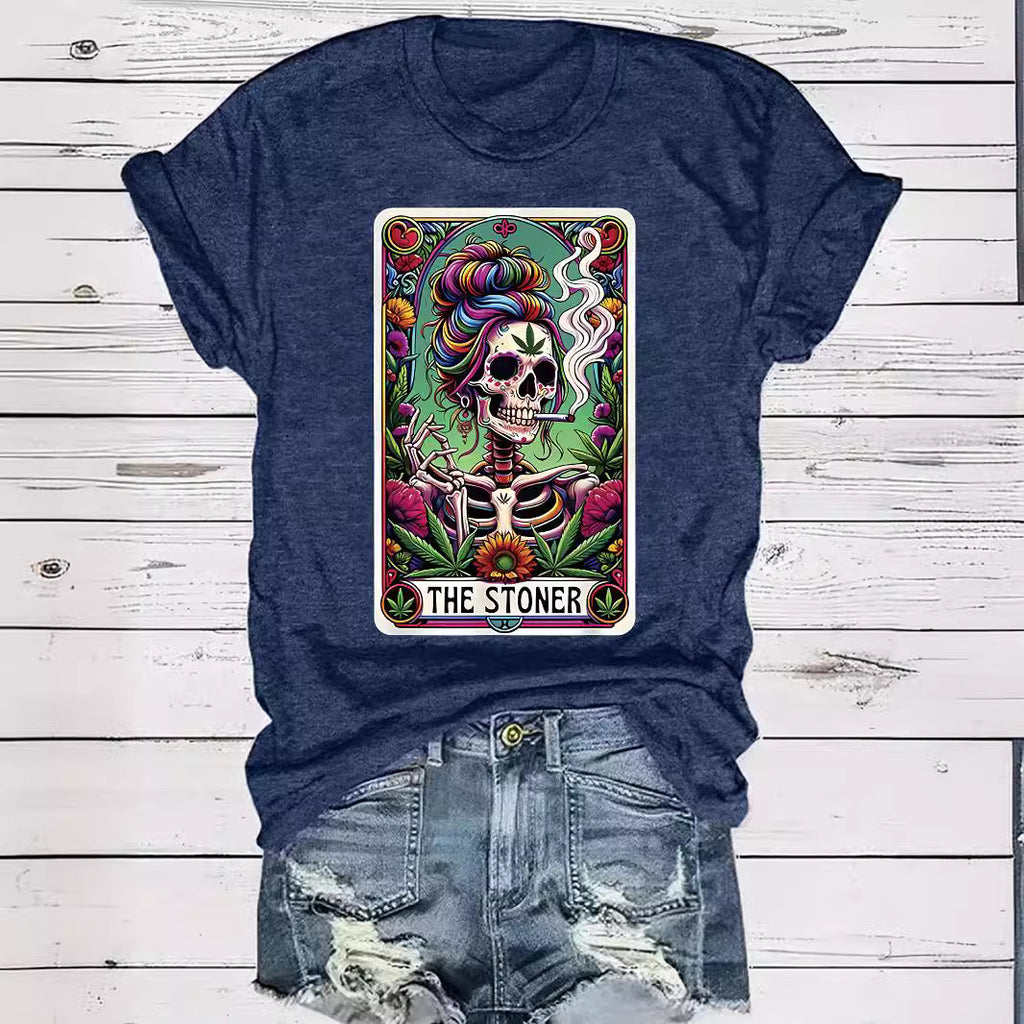 Skeleton Playing Card Halloween Graphic T-Shirt – Short Sleeve Unisex Top from Mish Mash Market