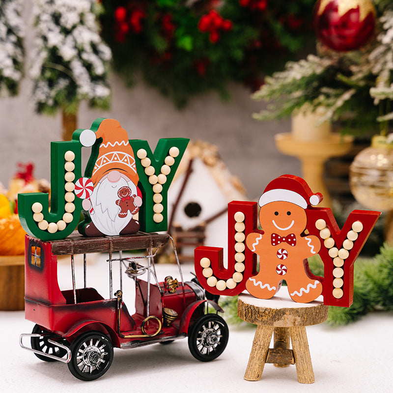 Christmas Wooden JOY Tabletop Decor
