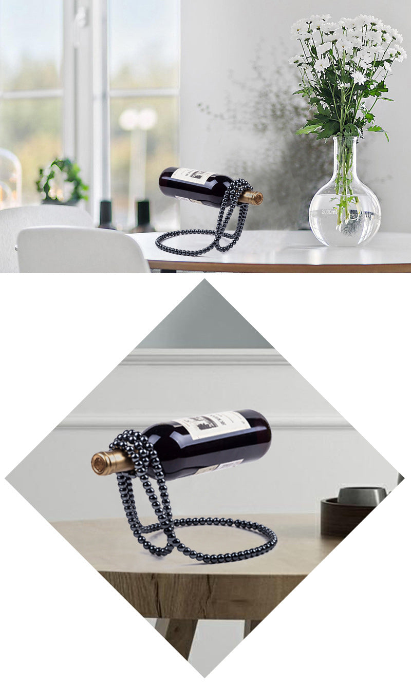 Pearl Necklace Wine Holder from Mish Mash Market