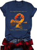 Halloween Witch Graphic T-Shirt - On A Dark Desert Highway from Mish Mash Market