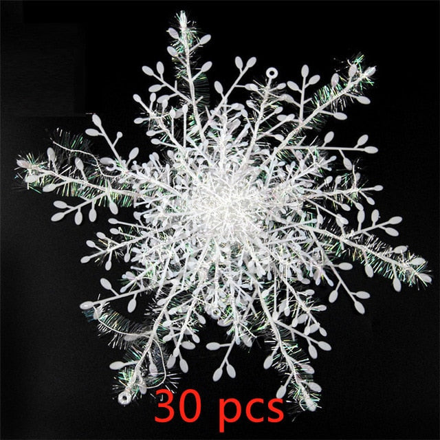 White Plastic Snowflake Christmas Tree Ornaments from Mish Mash Market
