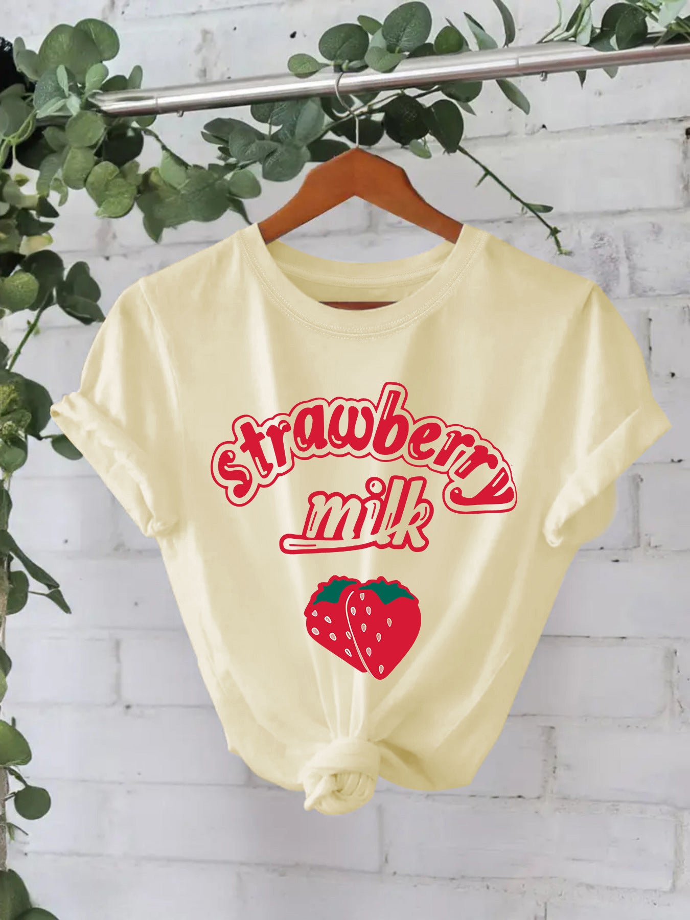 Women’s Cherry Graphic T-Shirt – Love You Cherry Much Short Sleeve Crew Neck Tee