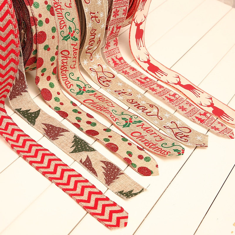 Linen Christmas Ribbon Roll from Mish Mash Market