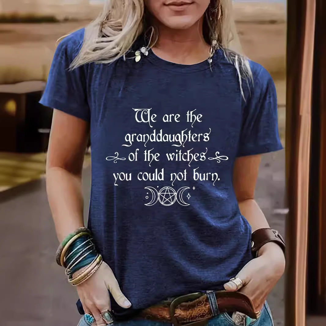 Women's Halloween Witches Granddaughters Graphic Short Sleeve T-Shirt from Mish Mash Market