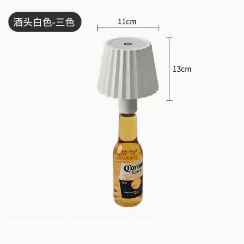 Rechargeable LED Wine Bottle Lamp - RGB Dimmable Bar Decor from Mish Mash Market