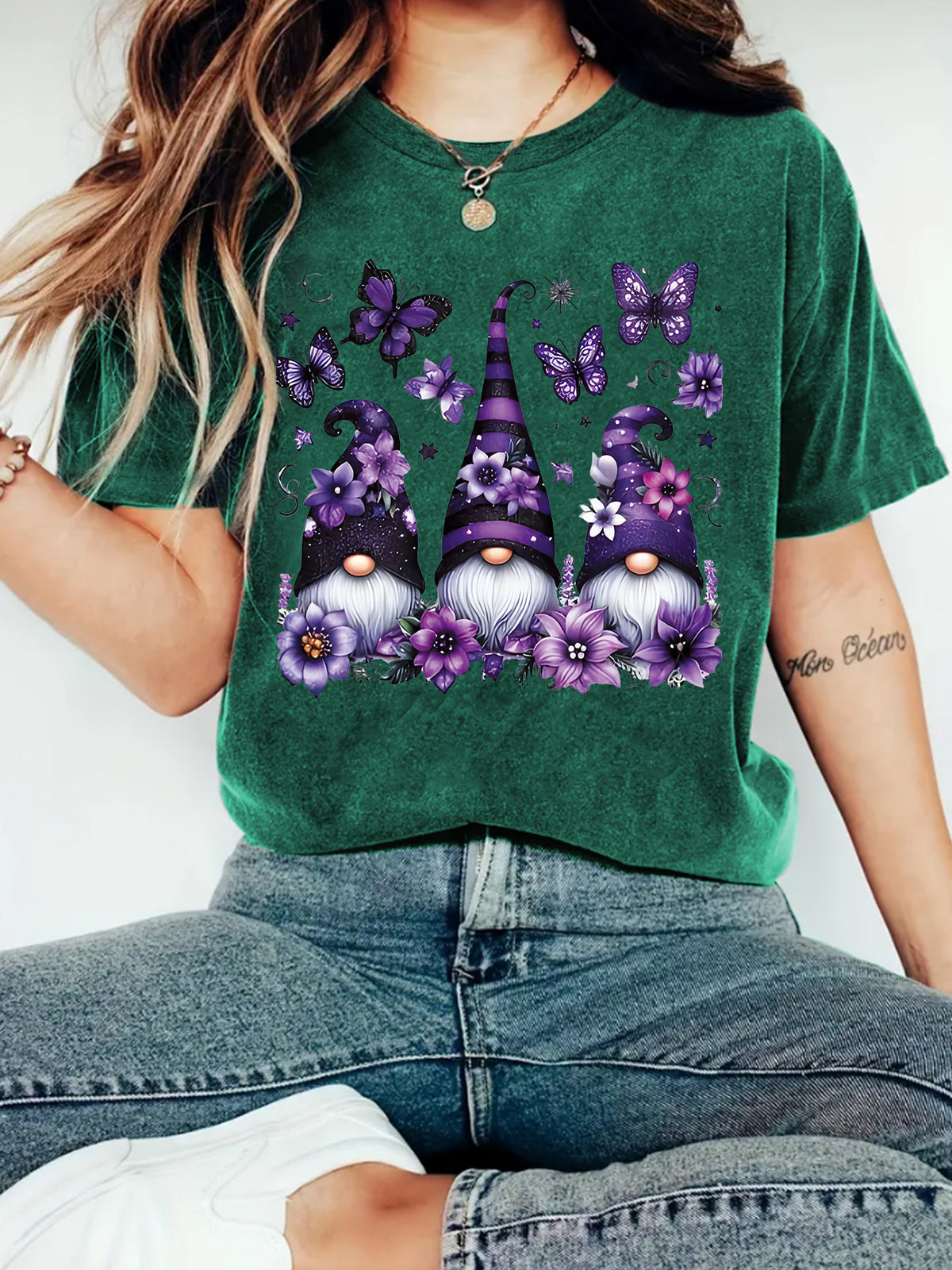 Purple Magic Hat Gnomes Halloween Graphic T-Shirt from Mish Mash Market