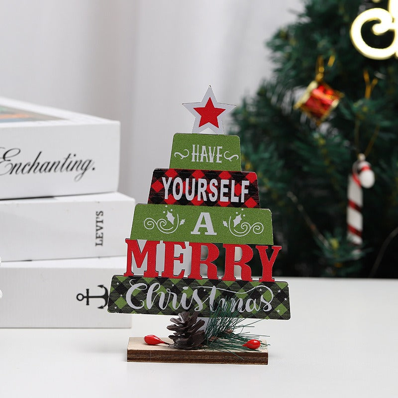 Wooden Rustic Christmas Tree Desktop Decor from Mish Mash Market