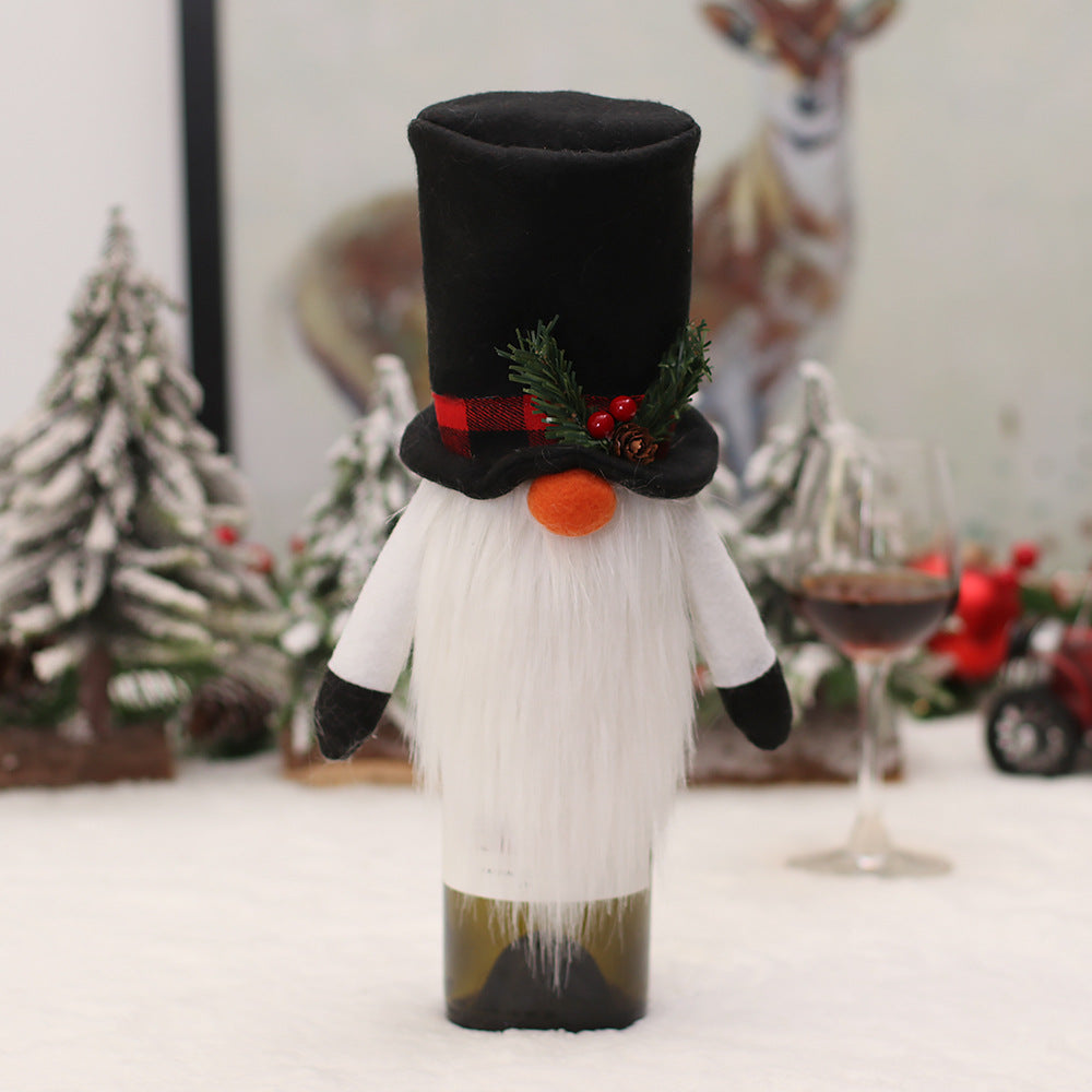 Christmas Gnome Wine Bottle Cover