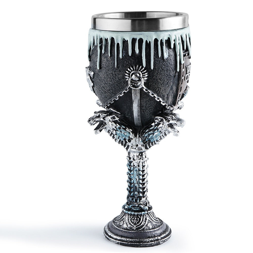 Melting Snow Resin Wine Glass Ornament