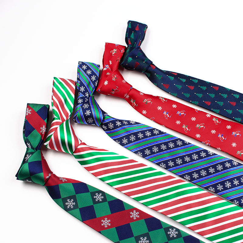 Men's Christmas Jacquard Woven Tie
