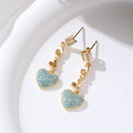 Love Copper Plated Gold Micro Set Zircon Earrings from Mish Mash Market