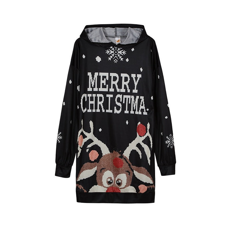 Women's Long Sleeve Christmas Hoodie Dress from Mish Mash Market