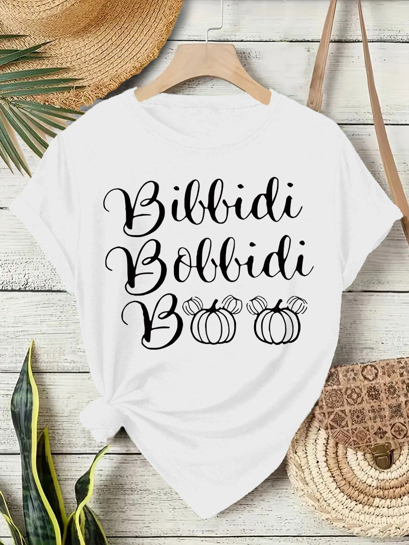 Bibbidi Bobbidi Boo Halloween Printed Loose T-Shirt from Mish Mash Market