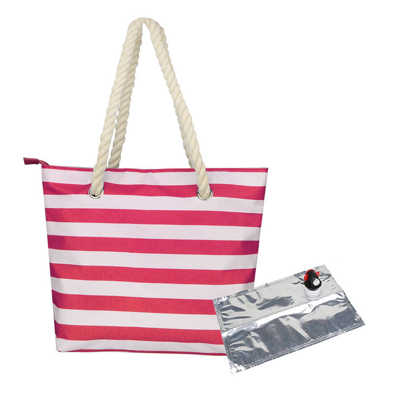 Insulated Wine Dispensing Beach Tote Bag from Mish Mash Market