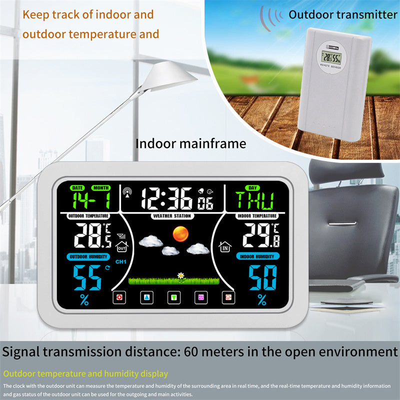 Wireless Touchscreen Weather Station & Digital Clock
