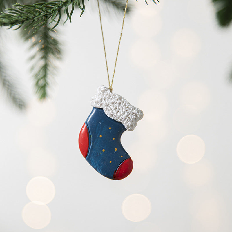 Hand-Painted Resin Christmas Tree Ornaments