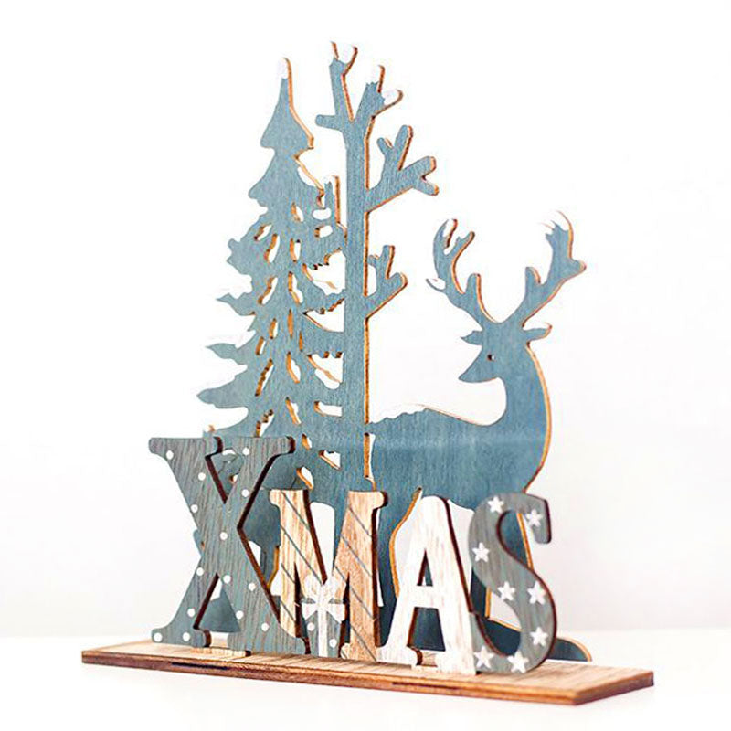Christmas Deer Wooden Decoration