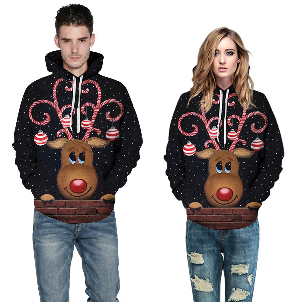 Christmas Geek Print Graphic Hoodie