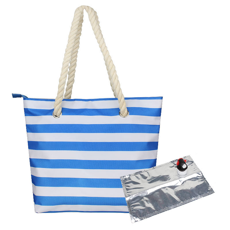 Insulated Wine Dispensing Beach Tote Bag from Mish Mash Market