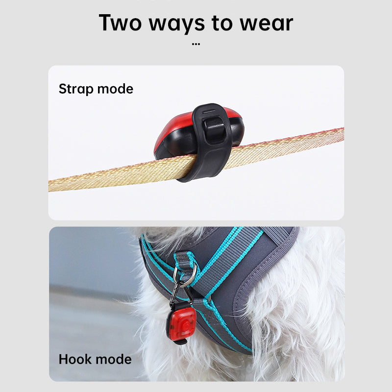 USB Rechargeable LED Pet Safety Light Clip from Mish Mash Market