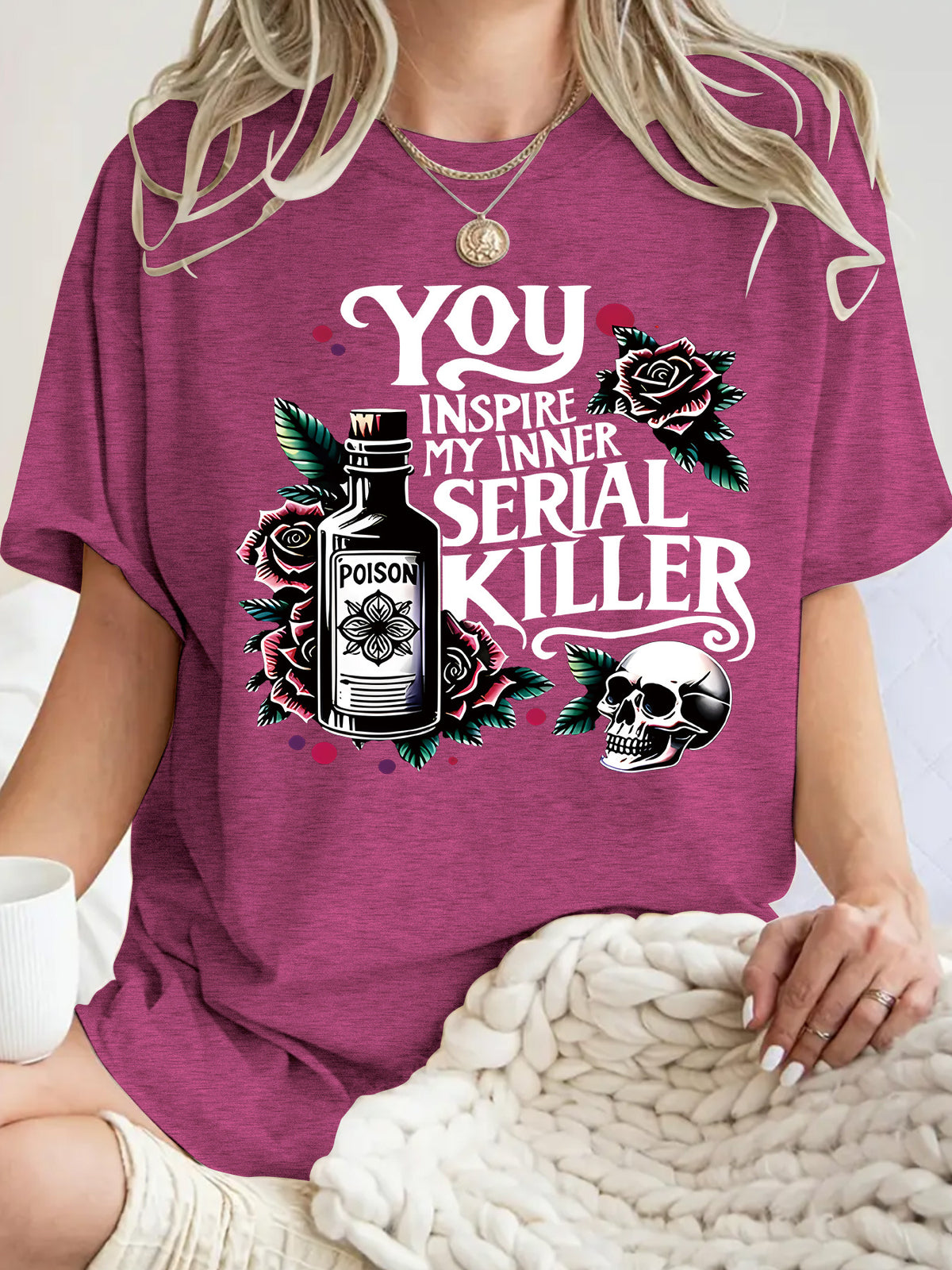 Halloween Gothic Style You Inspire My Inner Serial Killer Graphic T-Shirt from Mish Mash Market