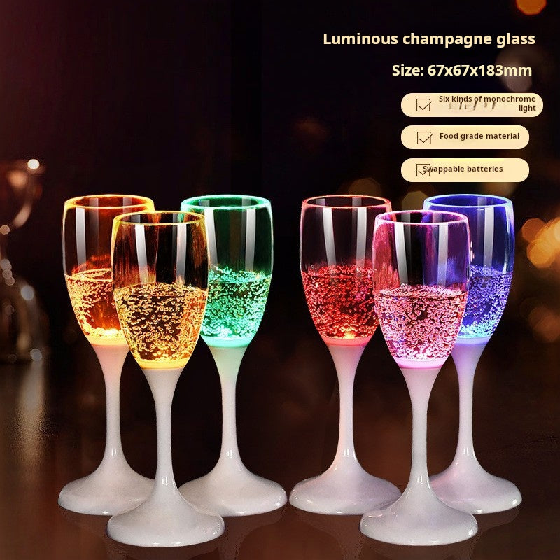 LED Water-Sensing Luminous Wine Glass – Novelty Light-Up Cup for Parties & Clubs from Mish Mash Market
