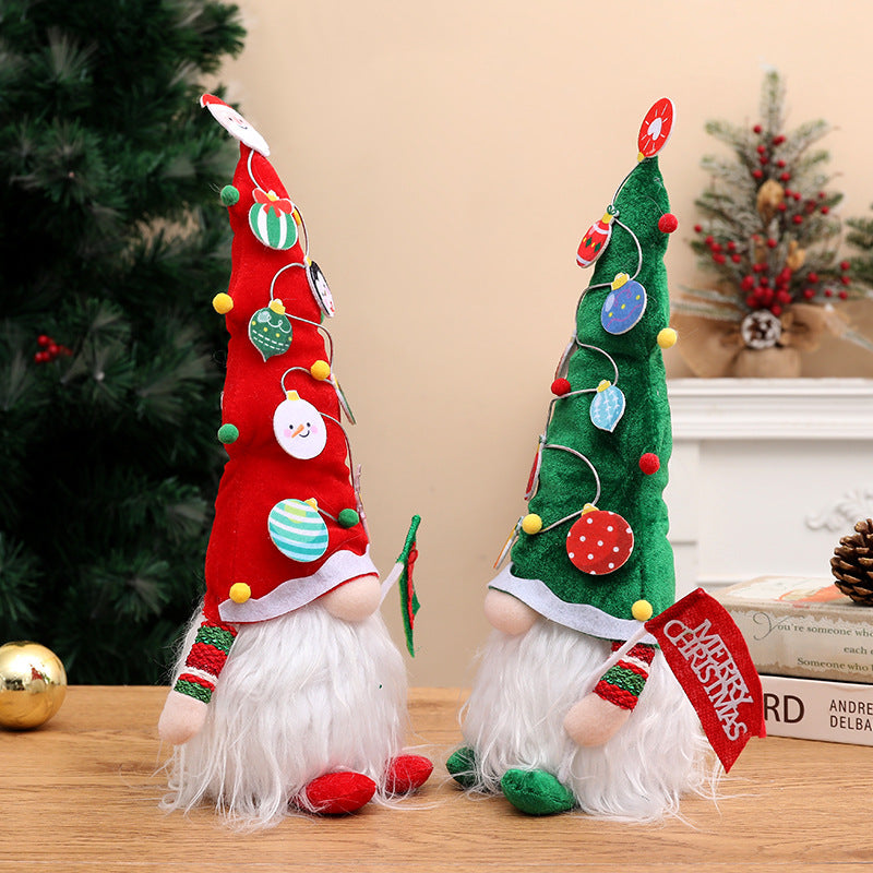 Plush Standing Christmas Tree Gnome