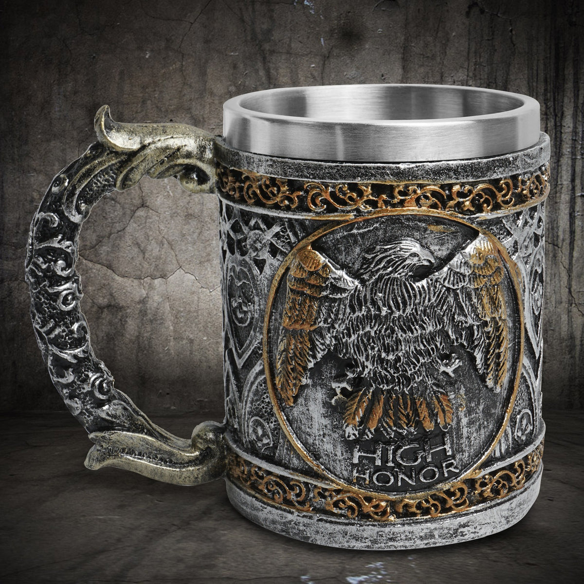 Gothic Eagle Stainless Steel Resin Mug from Mish Mash Market