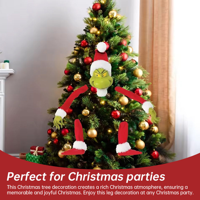 5 Pcs Grinch Elf Christmas Tree Topper & Body Ornaments Set from Mish Mash Market