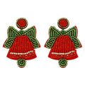Handmade Beaded Christmas Bell Earrings from Mish Mash Market