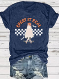 Creep It Real Halloween Ghost Graphic Short Sleeve T-Shirt from Mish Mash Market