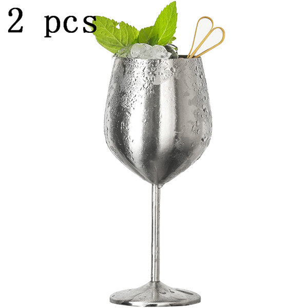 Premium 17oz Stainless Steel Wine Goblet - Shatterproof Matte Finish from Mish Mash Market