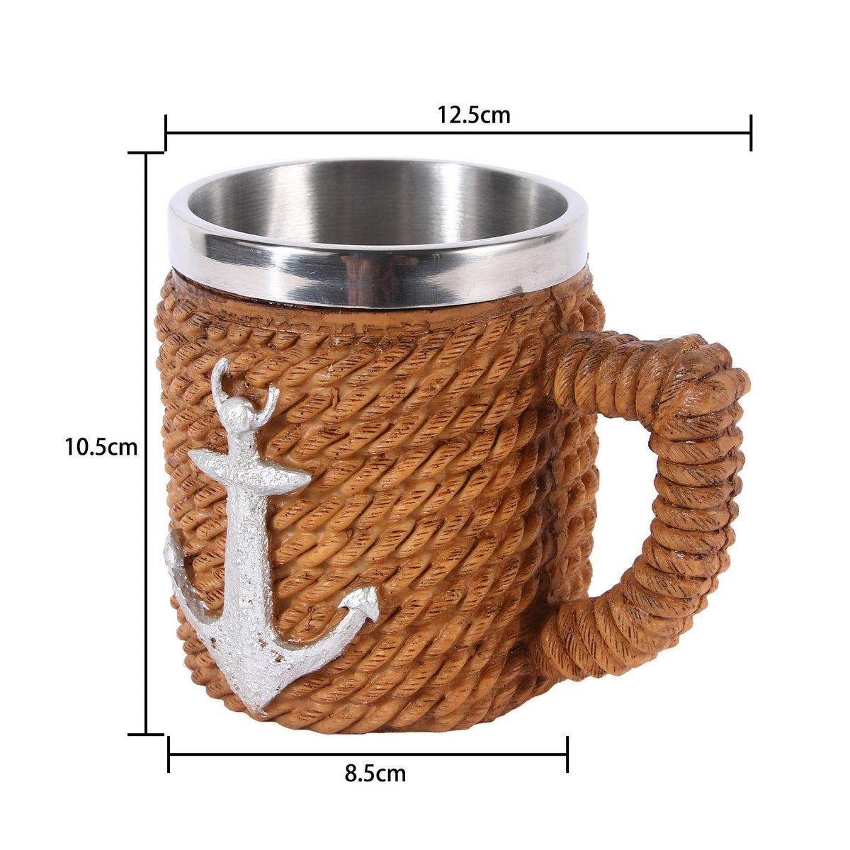Nautical Anchor Rope Stainless Steel Mug from Mish Mash Market