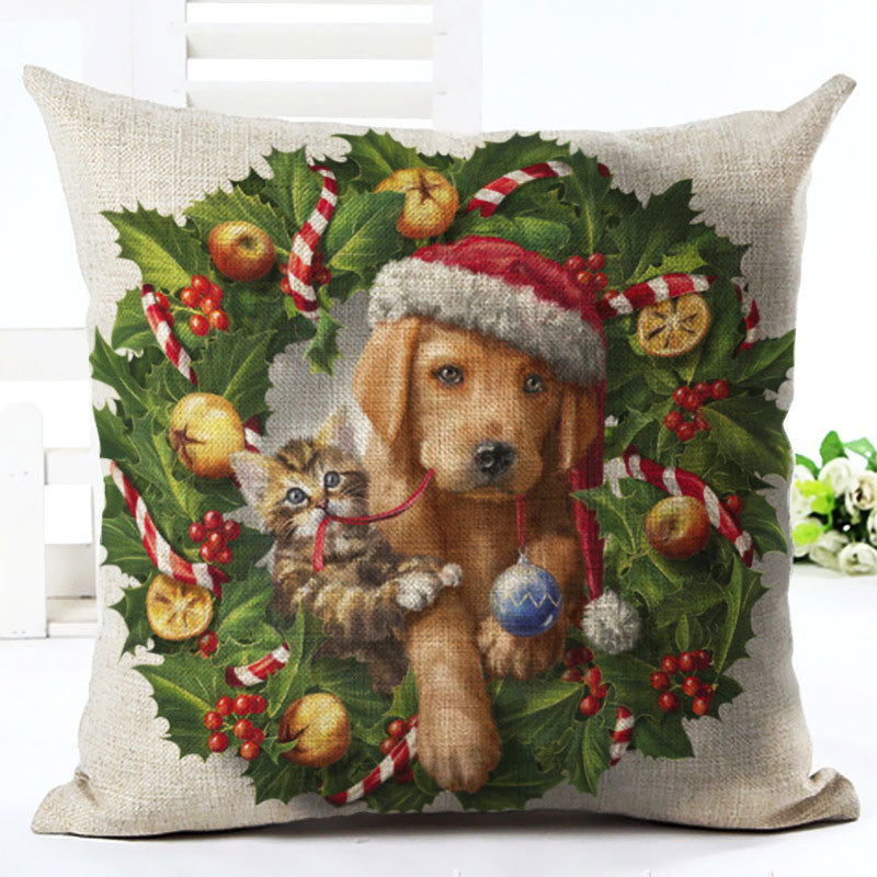 Christmas Linen Throw Pillow Cover from Mish Mash Market