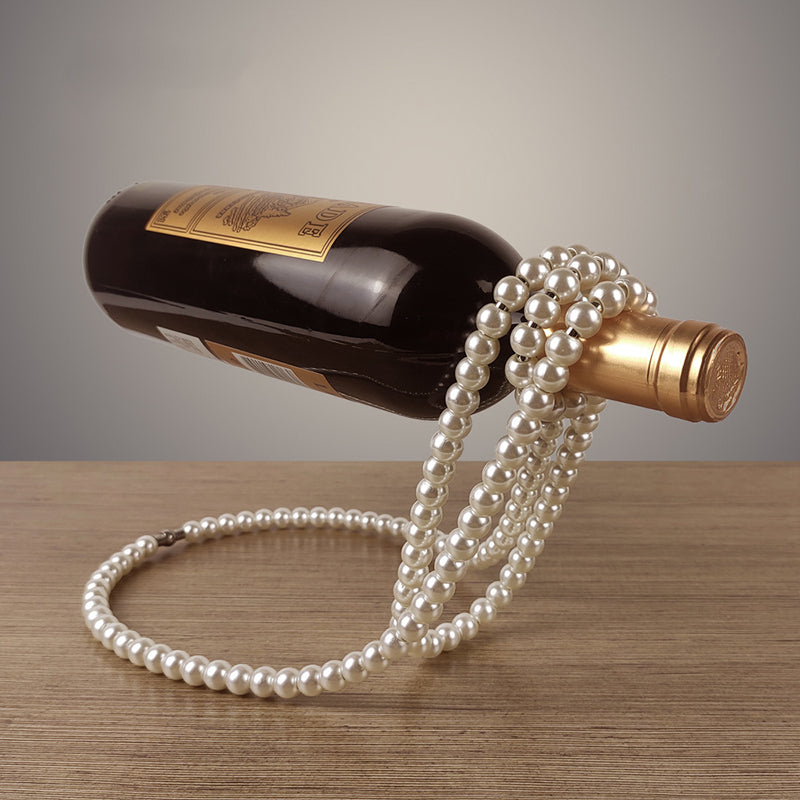Pearl Necklace Wine Holder from Mish Mash Market