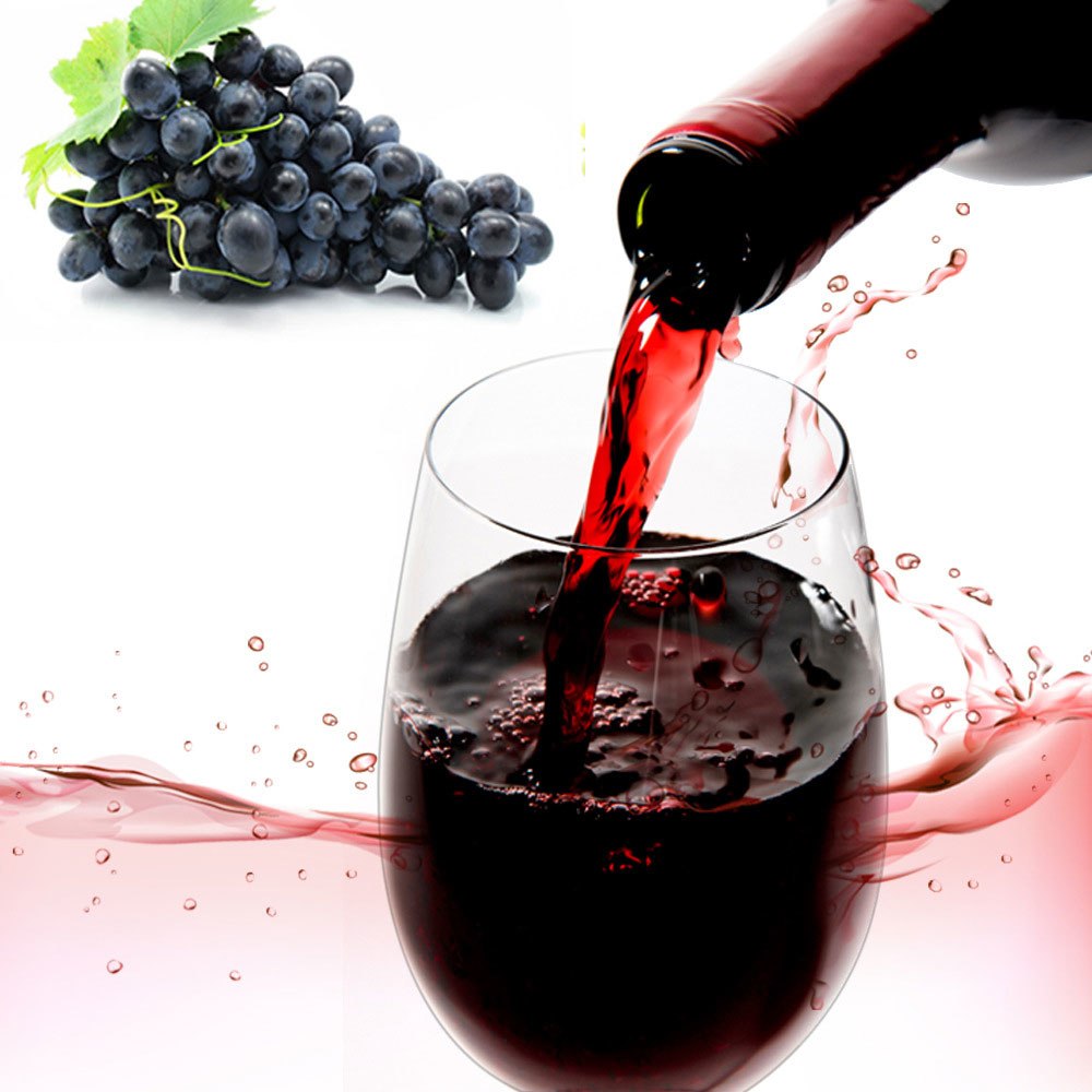 Set of Four Stemless 16 oz Plastic Wine Glasses