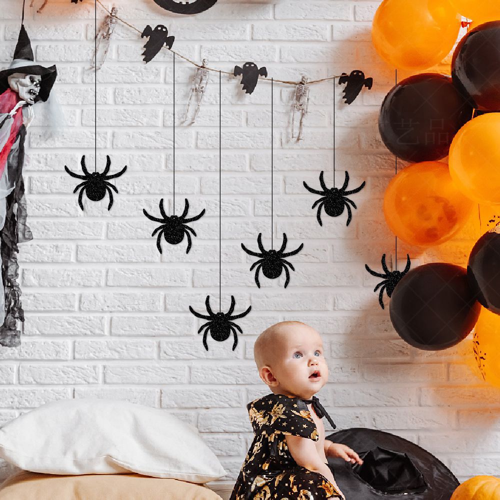 Halloween Bat & Spider Garland Banner Set