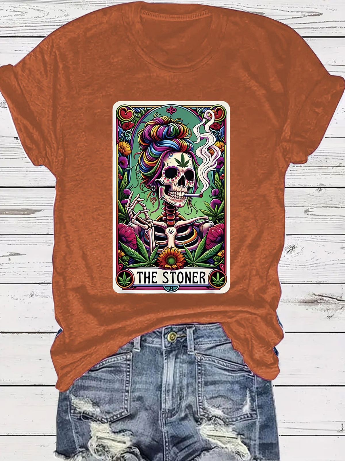 Skeleton Playing Card Halloween Graphic T-Shirt – Short Sleeve Unisex Top from Mish Mash Market